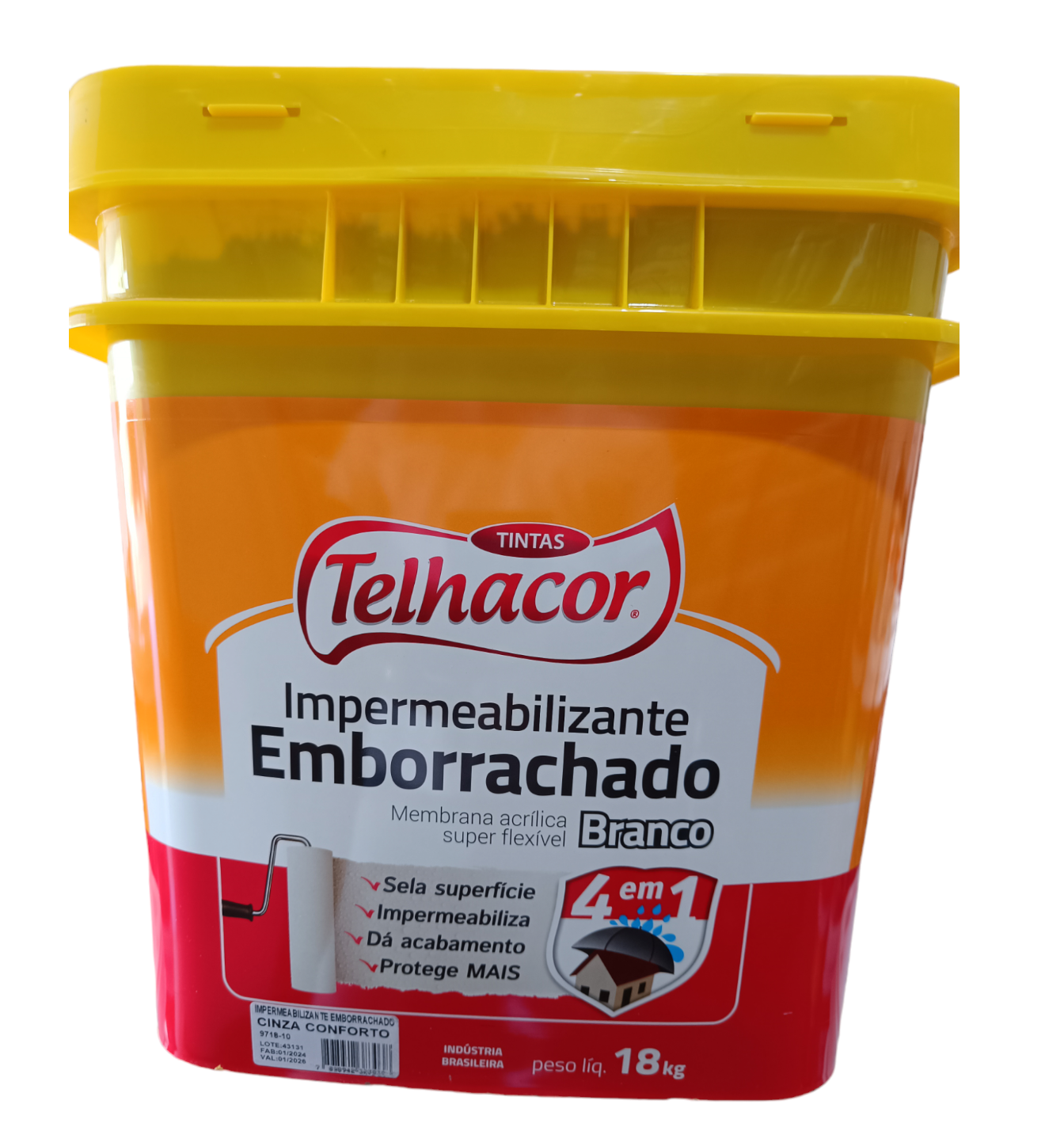 Telhacor impermeabilizante 18 KG cinza conforto 