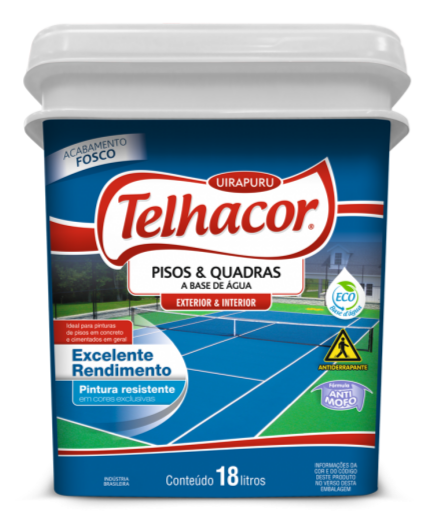 Telhacor Tinta Acrílica Pisos e Quadras 18 litros 